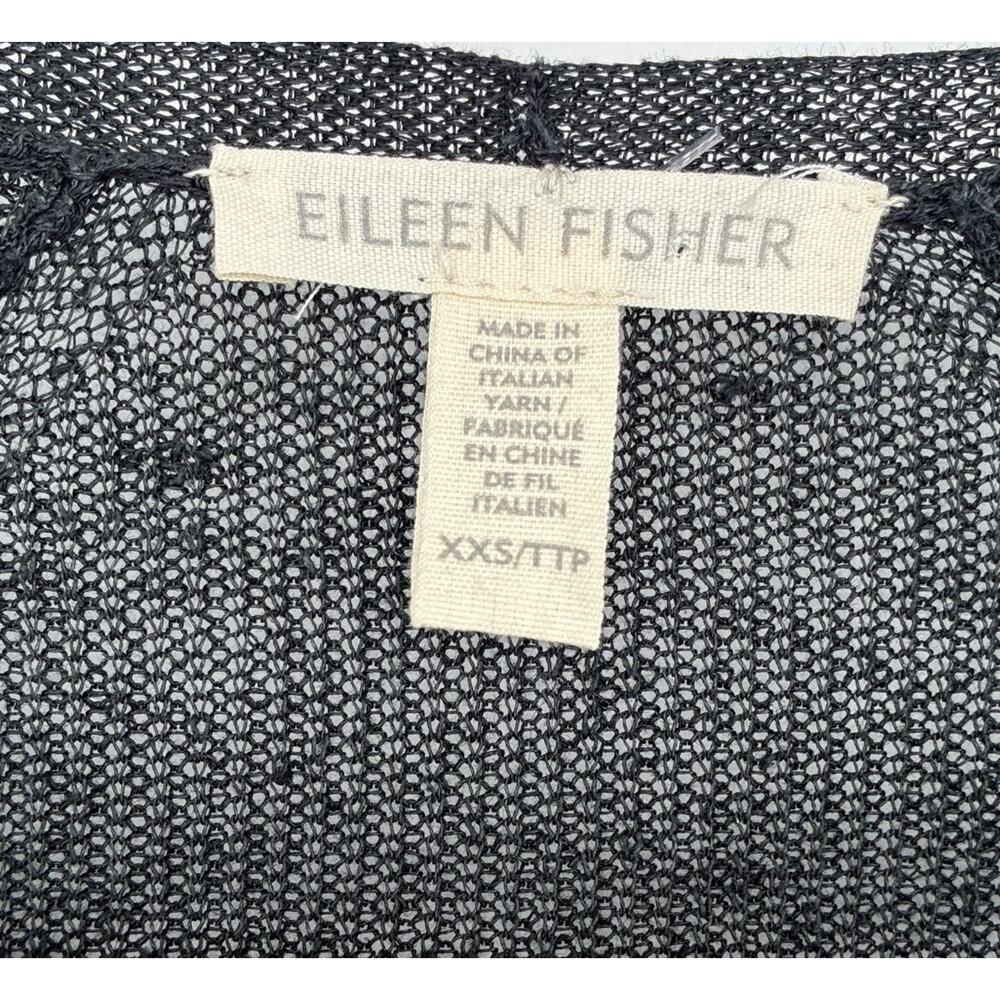 Eileen Fisher Oversized Sz XXS Open Belted Brown Organic Linen Pockets Duster - Picture 5 of 11